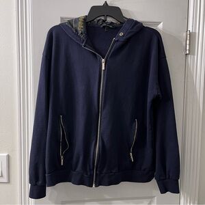 Armani Exchange Navy Blue Hoodie XL With Zipper
